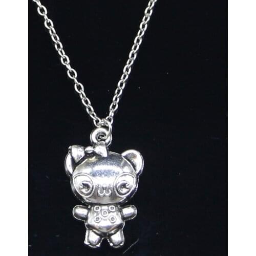 20pcs New Fashion Necklace 29x23mm bear baby Pendants Short Long Women Men Colar Gift Jewelry Choker