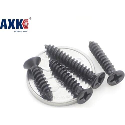 2018 Hot Sale Sale Screws For Laptops 100pcs M2.3/m2.5/m3*8 Ka Black Self-tapping Screws Countersunk Flat Head Electronic Small