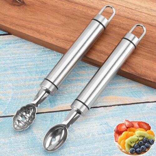 Stainless steel 304 oval ice cream scooper fruit watermelon platter cut scooper