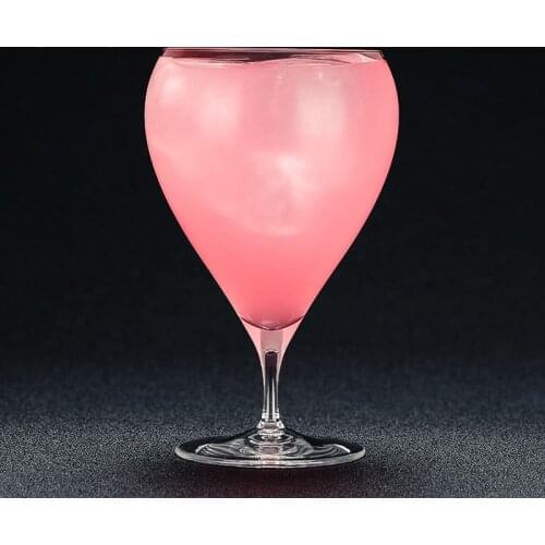 4PCS 230ml Heart Shape Cocktail Glass,Goblet Glass,Wine Glass Set of 4