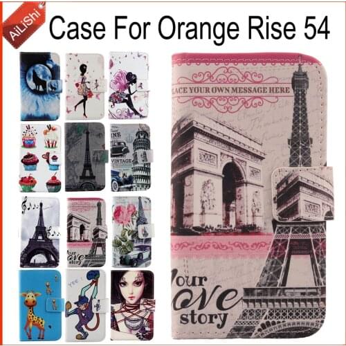 AiLiShi Case For Orange Rise 54 Luxury Flip Hot PU Leather Case Rise 54 Orange Exclusive 100% Special Phone Cover Skin+Tracking