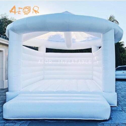 White mini inflatable bouncy castle combo bounce house inflatable jumper bouncy castle for sale