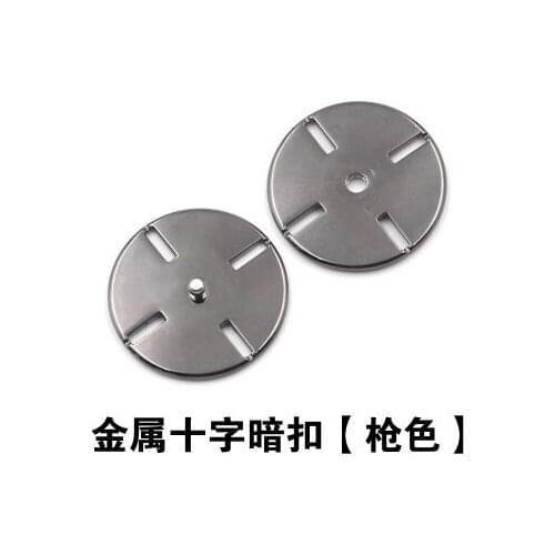 Free shipping 12pcs/lot Gun Metal Cross hidden stealth high quality anti-walking clothes wool overcoat lady snaps button