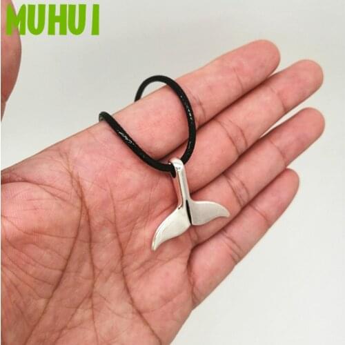 Free Shipping 2019 Fashion Dolphin Tail Pendant Choker Necklace For Women Men Jewelry Collares 19334