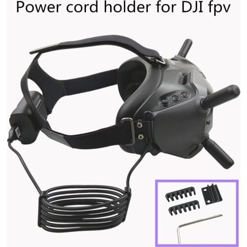 For DJI FPV COMBO Drone Flying Glasses Data Cable Management Holder Power Line fixed Bracket Harness Prevent Loose Accessories