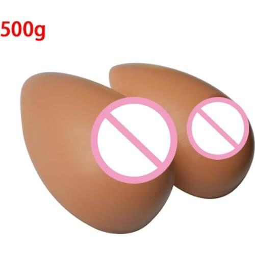 Artificial Silicone False Breast Forms Dark Skin Nude Size 500g/600g/800g/1000g Pair For Crossdresser Mastectomy Chest Protector
