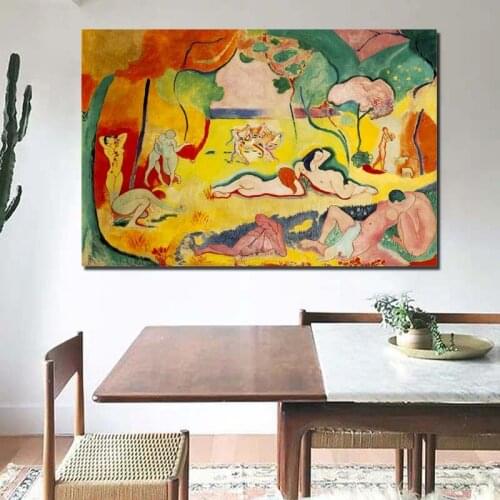 Joy Of Living Matisse Canvas Painting Print Living Room Home Decoration Modern Wall Art Oil Painting Posters Pictures Framework