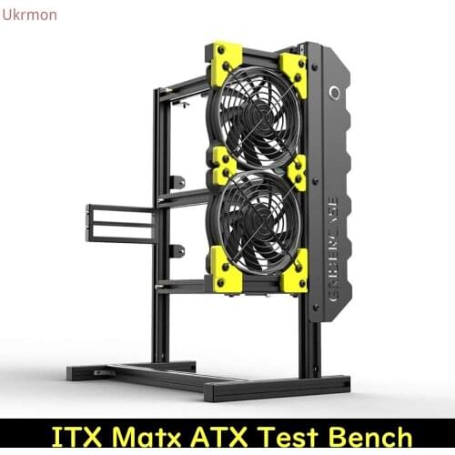 ITX Matx ATX Water Cooling Motherboard Test Bench Open Air Frame Computer Case Aluminum Bracket DIY Bare Frame Support Graphics