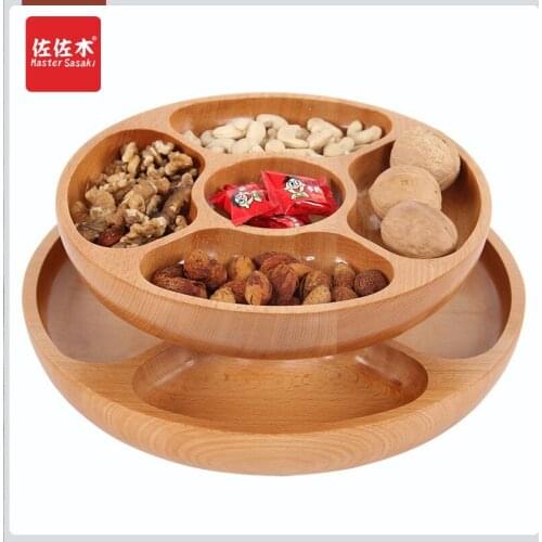 European / Japanese beech nuts creative dish type five snacks candy dish fruit box style living room