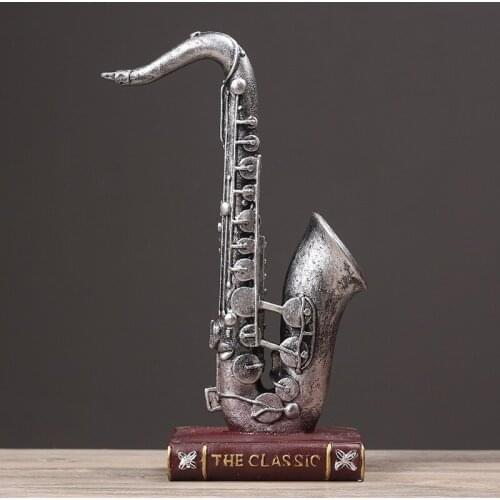 Creative American style resin home decor minimalist modern Saxophone musical instrument ornament fashion desktop decoration