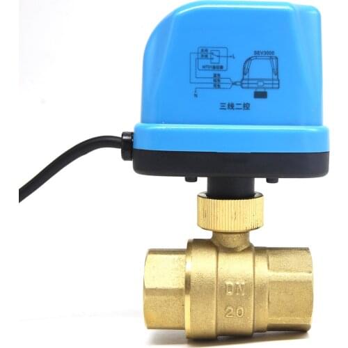 Solar Energy Air conditioning brass Two way Motor driven Globe solenoid Valve Land Warm Water Tank Power-off reset CR04 12V 24V