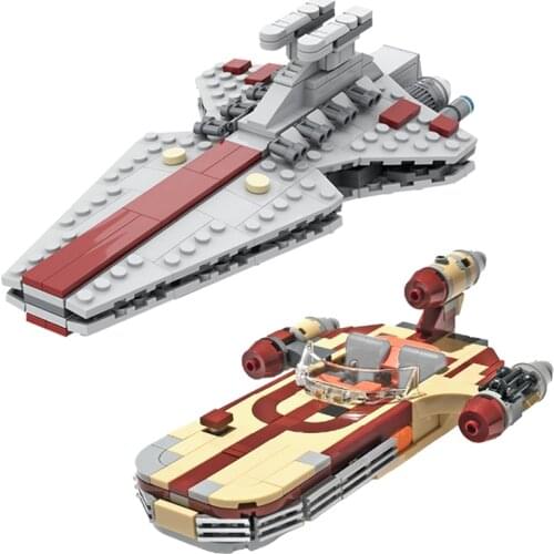 LEQUMOC Space Series MOC Miniature Speed Car Star Destroyer Spaceship Assembling Model Bricks Building Blocks Ideas Toys Gifts