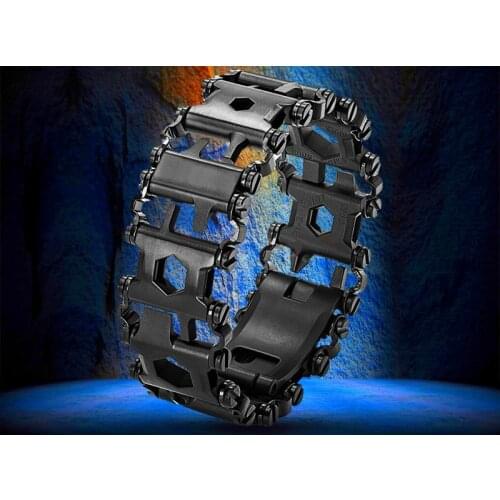 29 in 1 Multifunction Tool Bracelet Stainless Steel Screwdriver Repair Tool Outdoor Bolt Driver Kit Travel Wearable Bike Multi