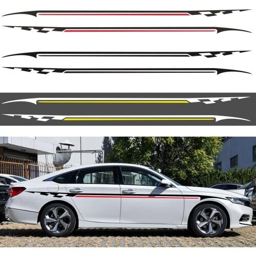 Vehicle Body Modification Waistline Sticker Car Body Racing Side Door Long Stripe Stickers Auto Vinyl Decal Personality Stickers