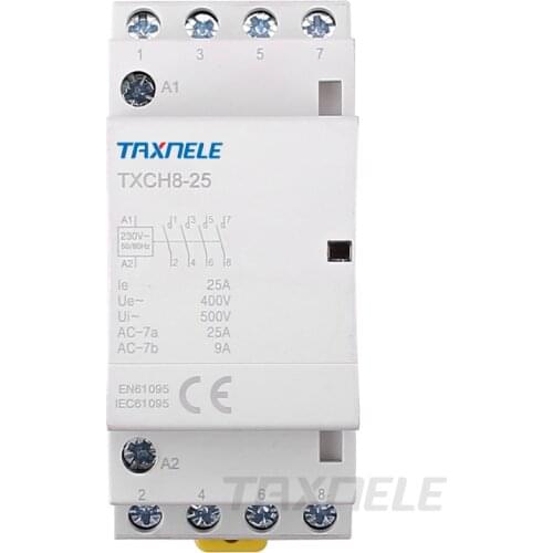 4P 16A 25A 2NC2NO 4NO 4NC 220V/230V 50/60HZ Din rail Household ac Modular contactor