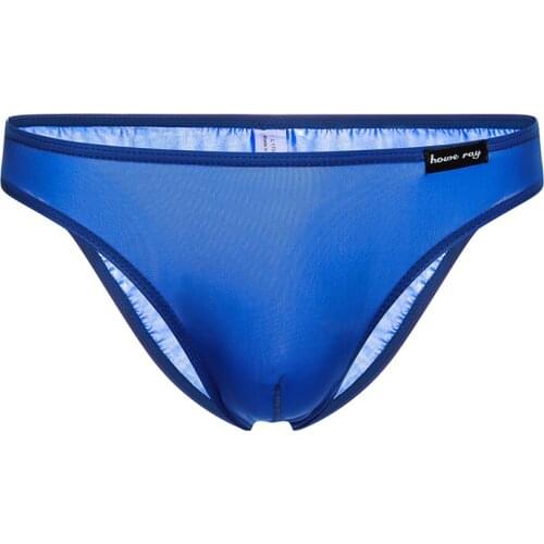 New Underwear Men Male Underwear Fashion Sexy Men Exotic Breathable Ice Silk Triangle Solid Men Underwears Wholesales