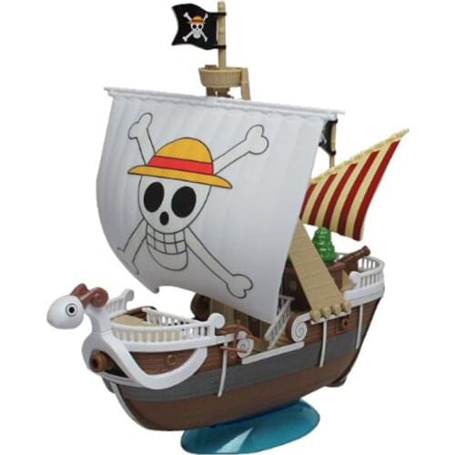 Original One Piece Luffy Shanks Boa Hancock Red Force Pirate Grand Ship THOUSAND SUNNY Going Merry DIY Assembling Toy Model