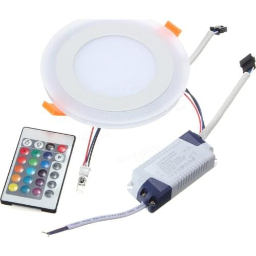 New RGBW 3 Models LED Panel Light with Remote Control 6w/9w/18w/24W Recessed LED Ceiling downlight Panel Lamps
