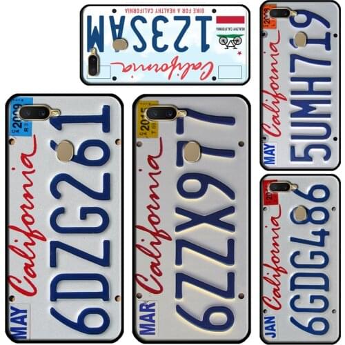 PLATE LICENSE CALIFORNIA Phone Case For OPPO A91 A15 A5 A9 A53 A31 2020 A5S A3S A1K A52 A72 F5 F7 Reno 2 Z 4 Pro
