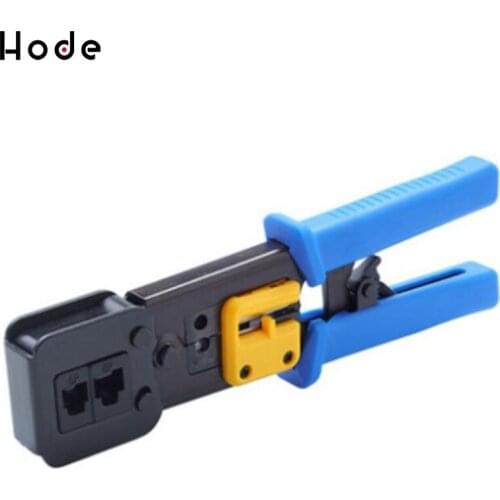 Through hole network cable pliers perforated crimping pliers multi-kinetic energy EZ network cable pliers 6P 8P dual-use pliers