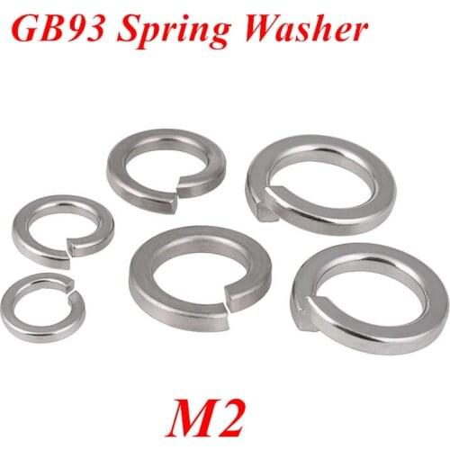 500pcs M2 GB93 Spring Washer Shim Washer Ring Washer 2mm Circlip retaining ring gasket 304 Stainless steel