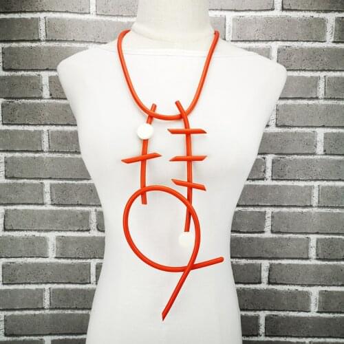 UKEBAY New Pendant Necklaces Women Strange Statement Necklace Gothic Sweater Chain Clothes Match Necklace Birthday Gift Jewelry