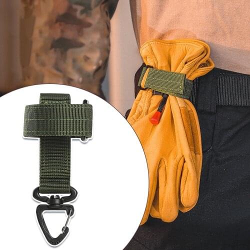 Multi-purpose Glove Hook Nylon Gloves Holder Belt Glove Strap Camping Hanging Buckle Outdoor Tactical Gloves