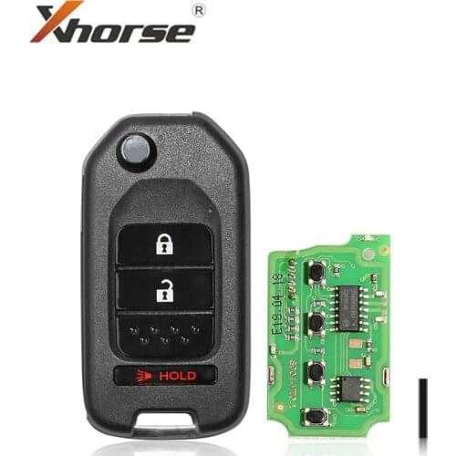 Xhorse XKHO02EN Universal Remote Key Fob 2+1 Button for Honda Type for VVDI Key Tool English Version 10PCS