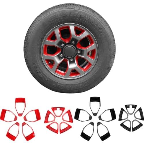 Exterior Wheel Tire Hub Decorative Cover for Suzuki Jimny 2019-2021 Car Accessories ABS Red Black