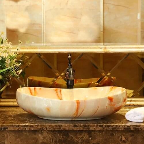 High-end household marble bathroom basin for hotel and home