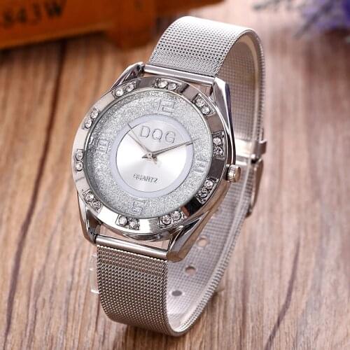 Zegarki Damskie New Casual Crystal Ladies Bear Watches Luxury Brand Silver Stainless Steel Women Quartz Wrist Watch Reloj Mujer