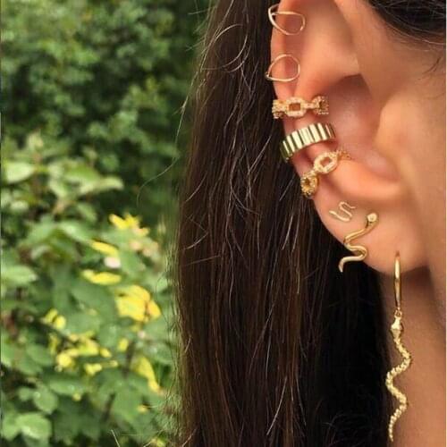 Women gold filled dangle earring snake shape earring delicate simple classic hot fashion cute animal earring charming jewelry