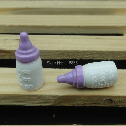 1pcs/lot resin solid purple color Pacifier Milk bottle 22mm dollhouse Toy diy for Home Decoration Crafts A033-13