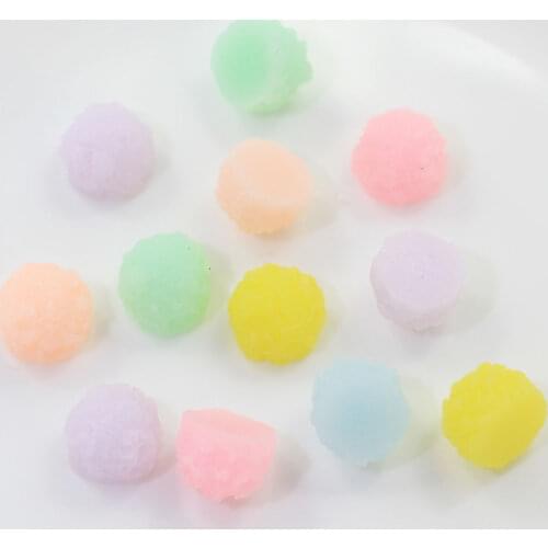 100/50pcs 11MM Kawaii Resin Sugar Ball Cabochon Sweet Ice Flatback Resin Cabochons Candy Ball Snowball Cabs Diy Accessories