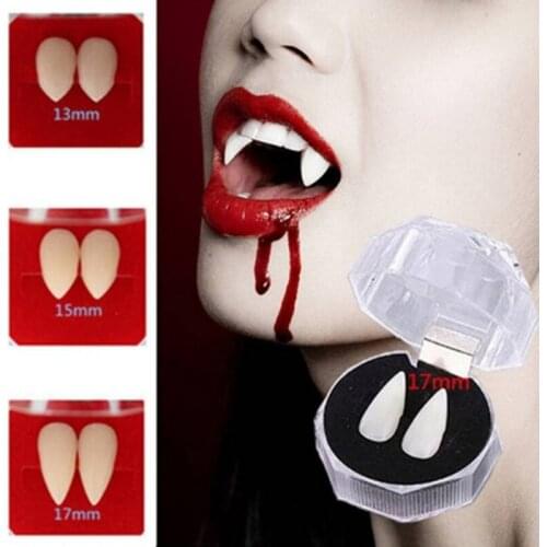 2Pcs Vampir es Tooth Halloween Denture Decor Festival Party Decortions Cosplay Props Horrible Zombie Denture Spoof Toys