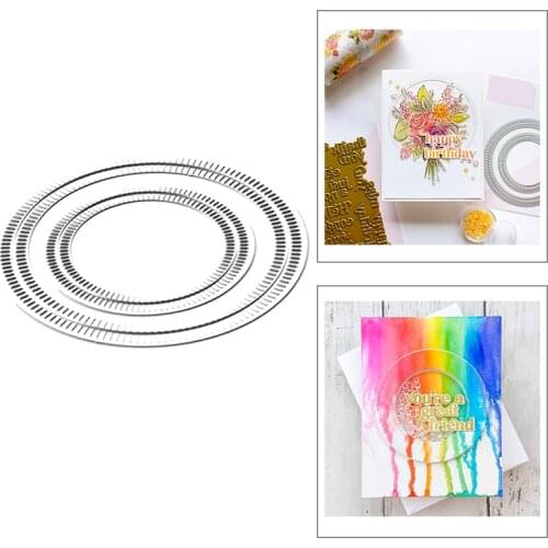 2021 New Round Frame Nesting Metal Cutting Dies For DIY Craft Making Paper Greeting Card Album Scrapbooking No Clear Stamps Sets