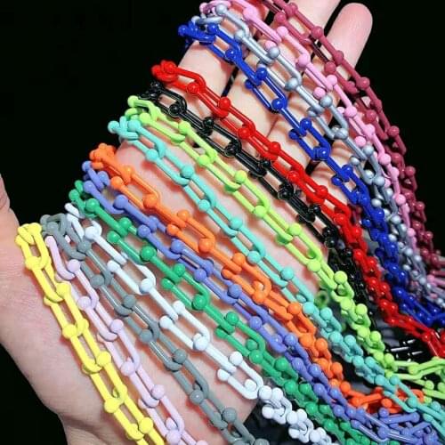 3 Meters High-Quality Colorful Enamel Chain U-Shaped Metal Jewelry Charming Link For Necklace Jewelry For Birthday Gift 2021
