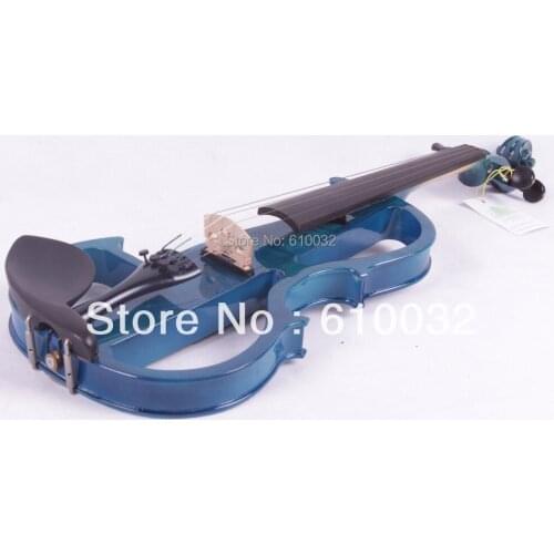 4/4 Electric Violin Solid wood 8 --28# dark blue color 4string