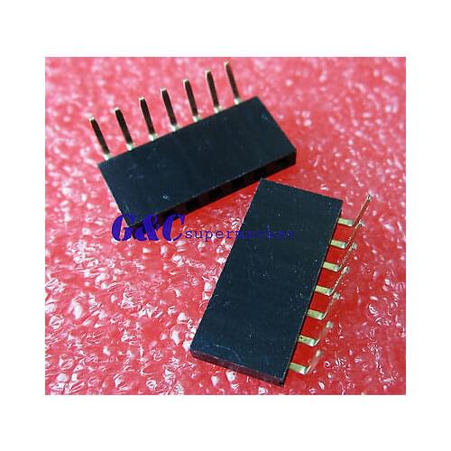 50PCS 1x7 Pin 2.54mm Right Angle Single Row Female Pin Header Connector diy electronics
