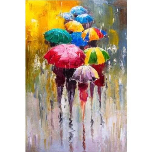 Abstract Art Painting Girl Holding Umbrella HD Picture Print on Canvas Wall Art Print Poster for Living Room Decoration Painting