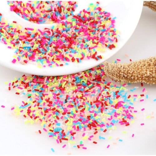 2020 New Arrived 2000Pcs Colorful Clay Embellishments Scrapbooking Accessories Long Cylindrical Polymer
