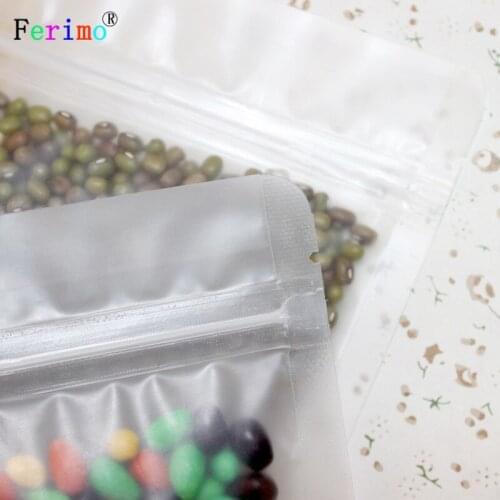 Free shipping 100pcs Grind arenaceous flat valve bag with thick transparent packaging nuts seal is installed