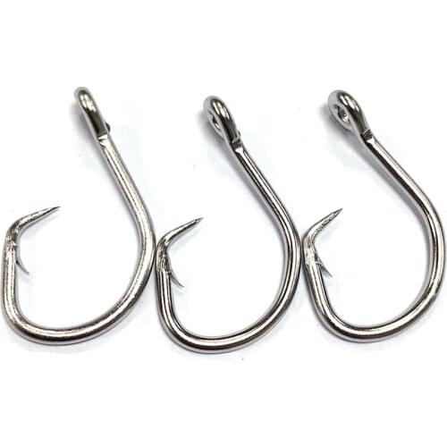 Free Shipping 20pcs 12/0 Stainless Steel Tuna Circle Fishing Hook Barbed Fishing Hook