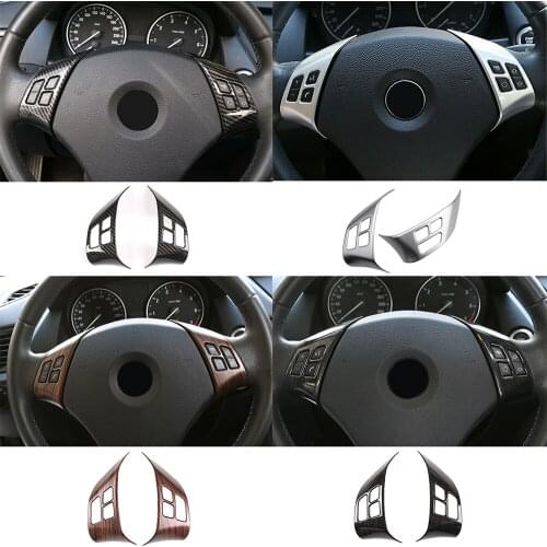 ABS Car Steering Wheel Button Cover Decorative Trim Fit forBMW X1 E84 2010-2013 3 Series E90 2005-2012 Interior Assessoires