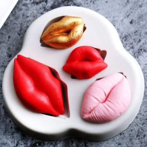 Valentines day love sexy lips, lips, chocolate jewelry, silicone mold, sugar, silicone mold WMJ-844