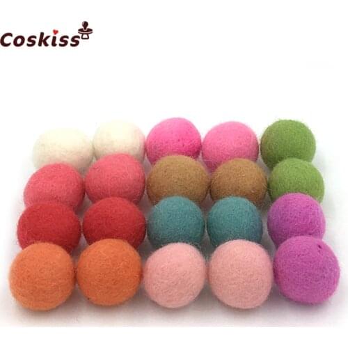 DIY Home Decor Beads Wool Felt Balls 20mm Mixed Colour 100% Wool Felt Balls Wool Pom Gumball Jewelry Beads Craft Decoration