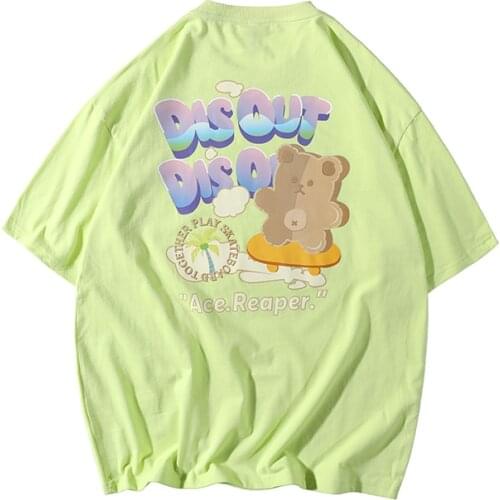 GlacialWhale Mans Green T-shirt Men 2021 Oversized Anime Cotton Hip Hop Japanese Streetwear Harajuku Tshirt Male T Shirt Men