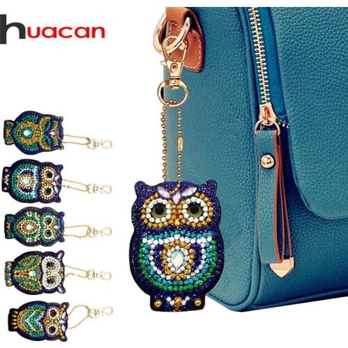 Huacan Diamond Painting Keychain Bag Keyring Special Shape Diamond Mosaic Accessories Gift Craft Kit New
