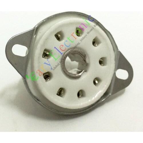 Wholesale and retail 20pc 9pin Ceramic vacuum tube socket value EC52 EF50 EF55 EFF51 audio amp parts free shipping