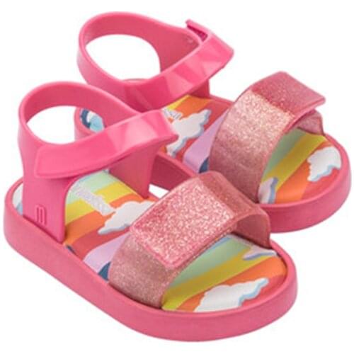 2021 New Mini Melissa Girls Summber Sandal Princess Fashion platform shoes Childrens Beach Shoes Kids Jelly Sandals HMI049